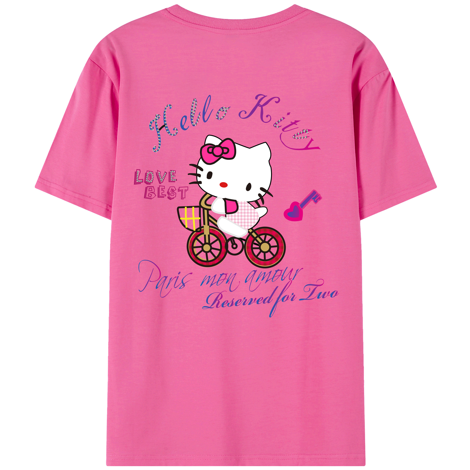 （画像用） Hello Kitty ハローキティ レディース半袖Tシャツ(バックプリント)